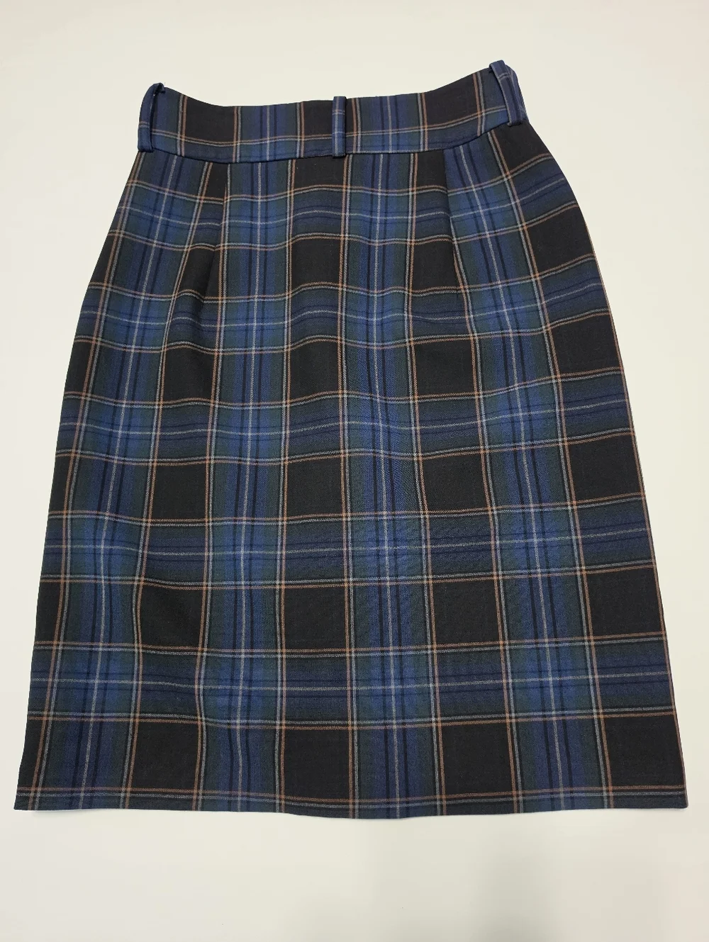 Anthropologie Maeve Bernadette Button-Front Preppy Plaid Academia Midi Skirt 6 - Picture 4 of 6